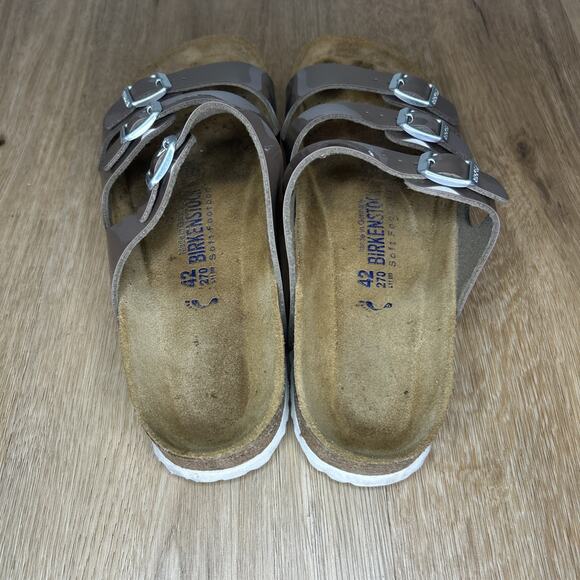 Birkenstock Womens 42 US 11 Florida Sandal Mauve Pink Birko-Flor Slides Narrow - Picture 4 of 7